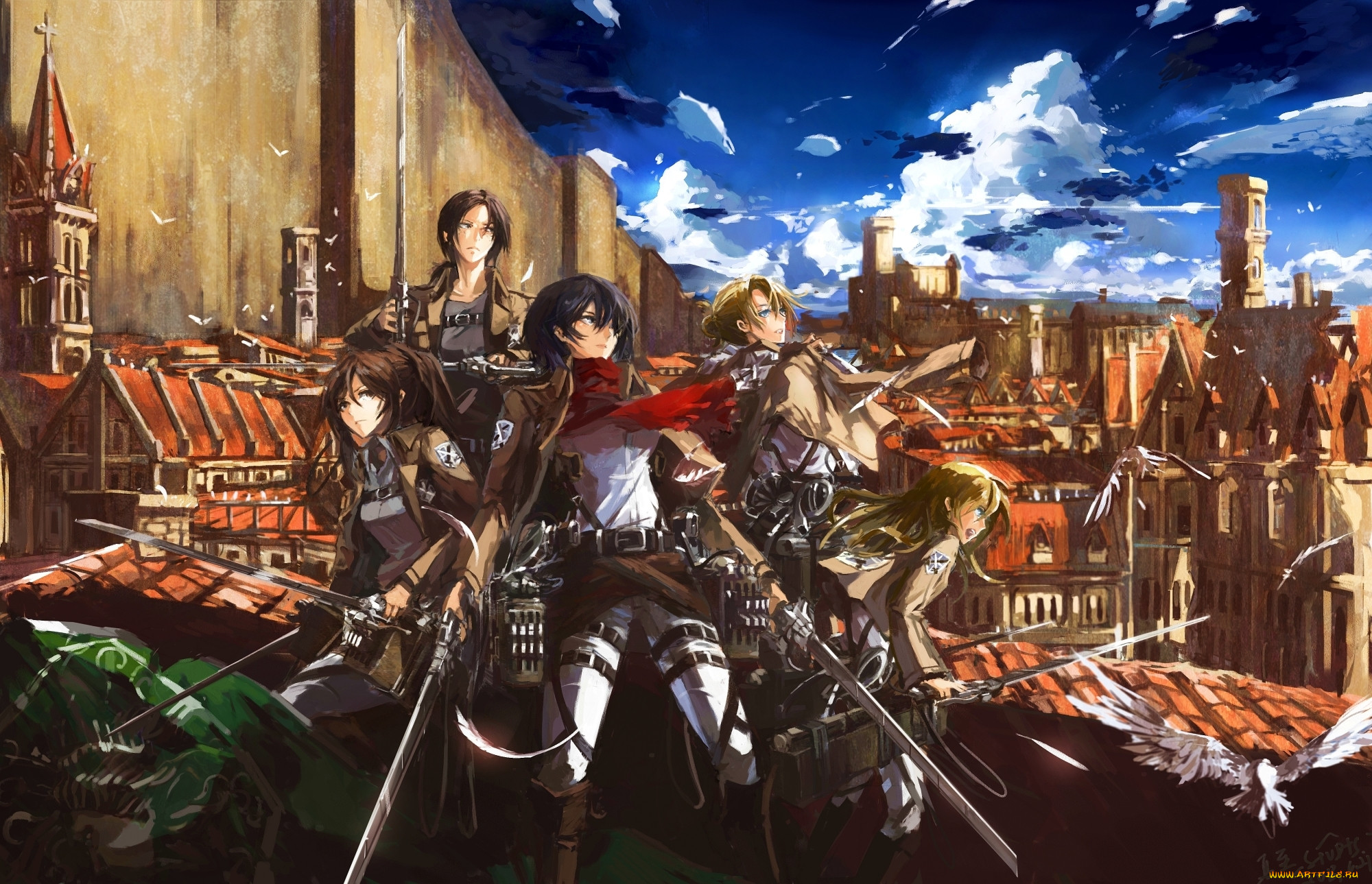 , shingeki no kyojin, christa, renz, annie, leonhardt, , , , , , , ymir, sasha, browse, mikasa, ackerman